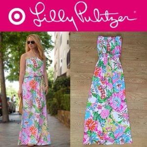 TARGET LILLY PULITZER STRAPLESS MAXI DRESS